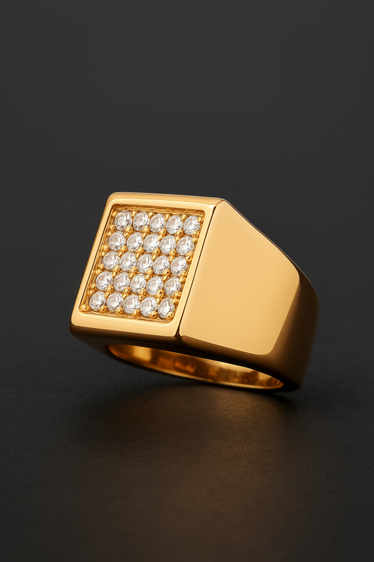 Luxe Square Diamond Men’s Ring